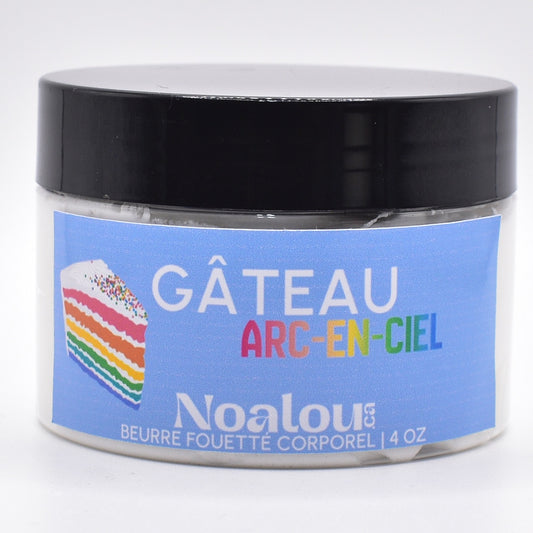 BEURRE CORPOREL FOUETTÉ | GÂTEAU ARC-EN-CIEL